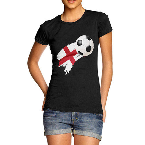 England Football Flag Paint Splat Women's T-Shirt 