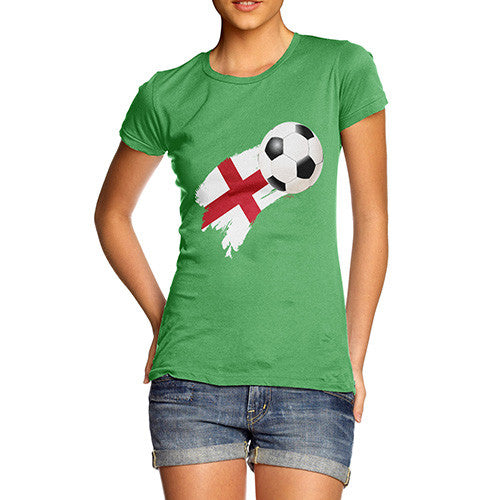 England Football Flag Paint Splat Women's T-Shirt 