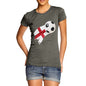 England Football Flag Paint Splat Women's T-Shirt 