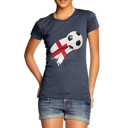 England Football Flag Paint Splat Women's T-Shirt 