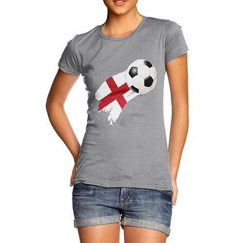 England Football Flag Paint Splat Women's T-Shirt 