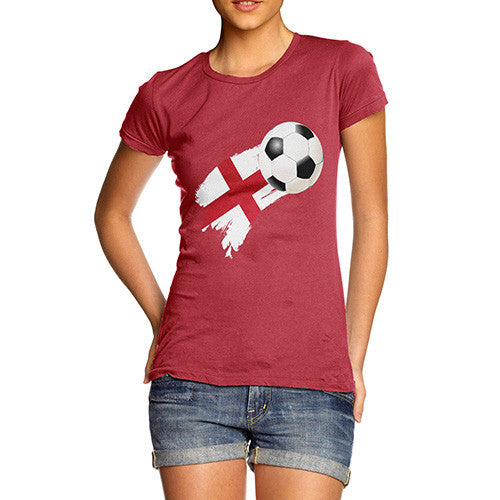 England Football Flag Paint Splat Women's T-Shirt 