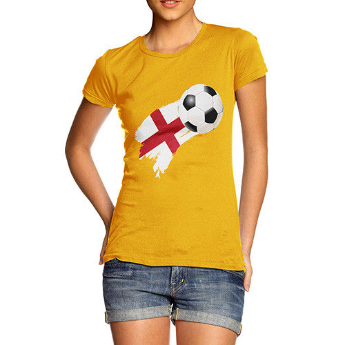 England Football Flag Paint Splat Women's T-Shirt 