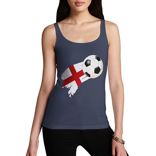 England Football Flag Paint Splat Women's Tank Top