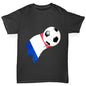 France Football Flag Paint Splat Girl's T-Shirt 