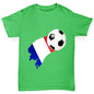 France Football Flag Paint Splat Girl's T-Shirt 