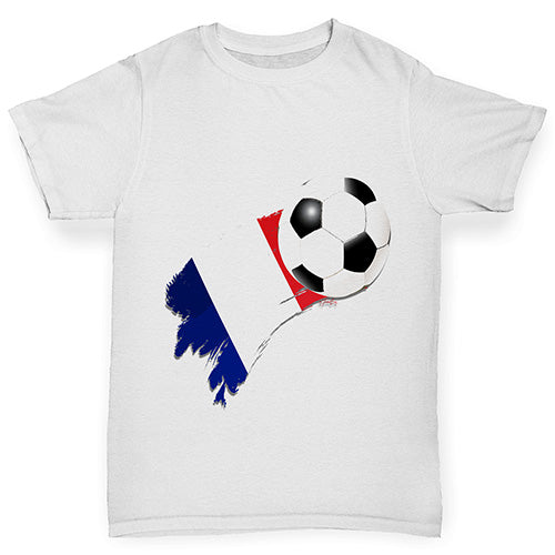 France Football Flag Paint Splat Girl's T-Shirt 