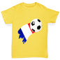 France Football Flag Paint Splat Girl's T-Shirt 