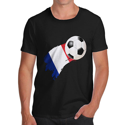 France Football Flag Paint Splat Men's T-Shirt