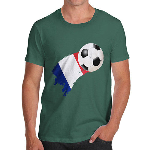 France Football Flag Paint Splat Men's T-Shirt