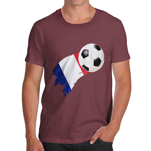 France Football Flag Paint Splat Men's T-Shirt