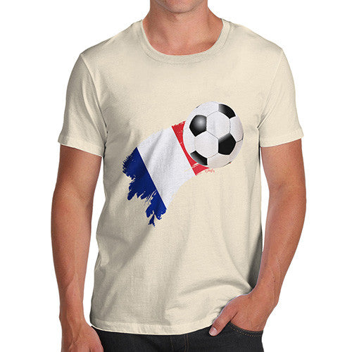 France Football Flag Paint Splat Men's T-Shirt