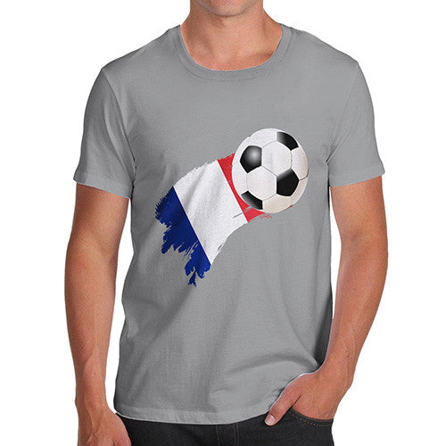 France Football Flag Paint Splat Men's T-Shirt