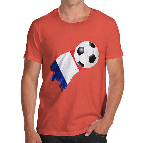 France Football Flag Paint Splat Men's T-Shirt