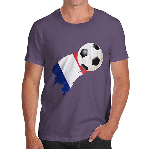 France Football Flag Paint Splat Men's T-Shirt