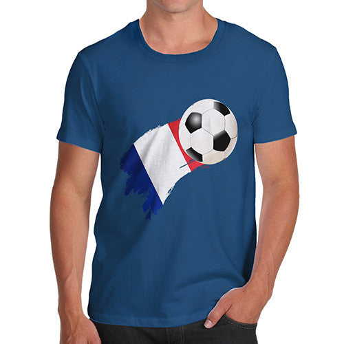 France Football Flag Paint Splat Men's T-Shirt