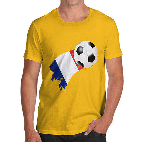 France Football Flag Paint Splat Men's T-Shirt