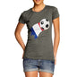 France Football Flag Paint Splat Women's T-Shirt 