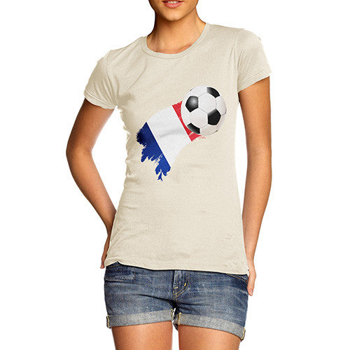 France Football Flag Paint Splat Women's T-Shirt 