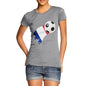 France Football Flag Paint Splat Women's T-Shirt 