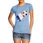 France Football Flag Paint Splat Women's T-Shirt 