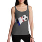 France Football Flag Paint Splat Women's Tank Top