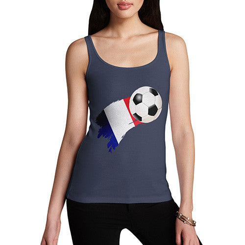 France Football Flag Paint Splat Women's Tank Top