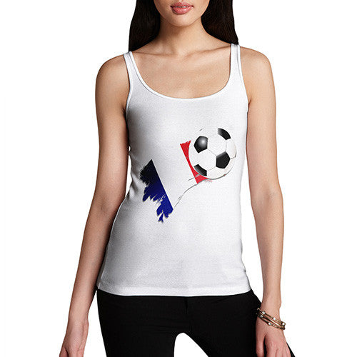 France Football Flag Paint Splat Women's Tank Top