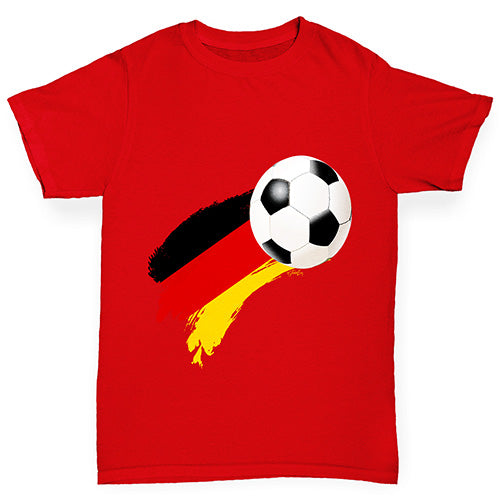 Germany Football Flag Paint Splat Boy's T-Shirt