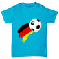 Germany Football Flag Paint Splat Girl's T-Shirt 