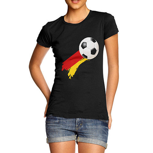 Germany Football Flag Paint Splat Women's T-Shirt 