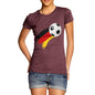 Germany Football Flag Paint Splat Women's T-Shirt 