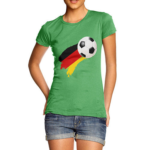 Germany Football Flag Paint Splat Women's T-Shirt 