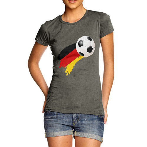 Germany Football Flag Paint Splat Women's T-Shirt 