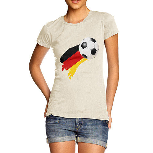 Germany Football Flag Paint Splat Women's T-Shirt 