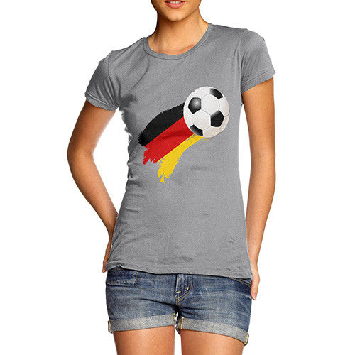 Germany Football Flag Paint Splat Women's T-Shirt 