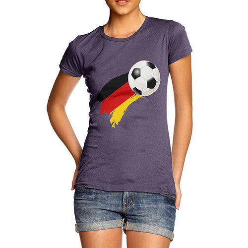 Germany Football Flag Paint Splat Women's T-Shirt 