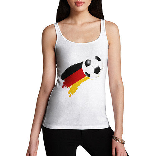 Germany Football Flag Paint Splat Women's Tank Top