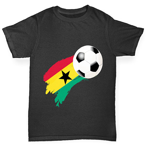 Ghana Football Flag Paint Splat Boy's T-Shirt