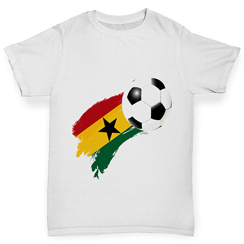 Ghana Football Flag Paint Splat Boy's T-Shirt