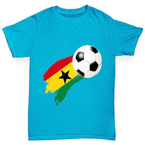 Ghana Football Flag Paint Splat Girl's T-Shirt 