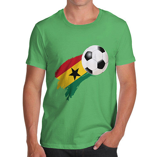 Ghana Football Flag Paint Splat Men's T-Shirt