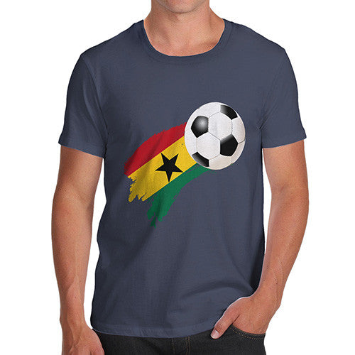 Ghana Football Flag Paint Splat Men's T-Shirt