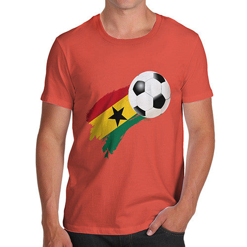 Ghana Football Flag Paint Splat Men's T-Shirt