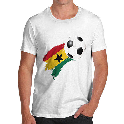 Ghana Football Flag Paint Splat Men's T-Shirt