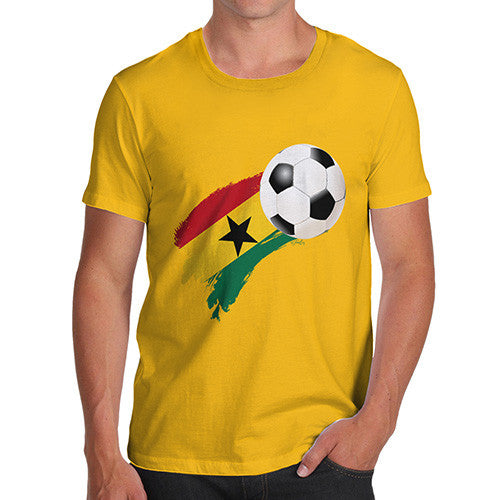 Ghana Football Flag Paint Splat Men's T-Shirt