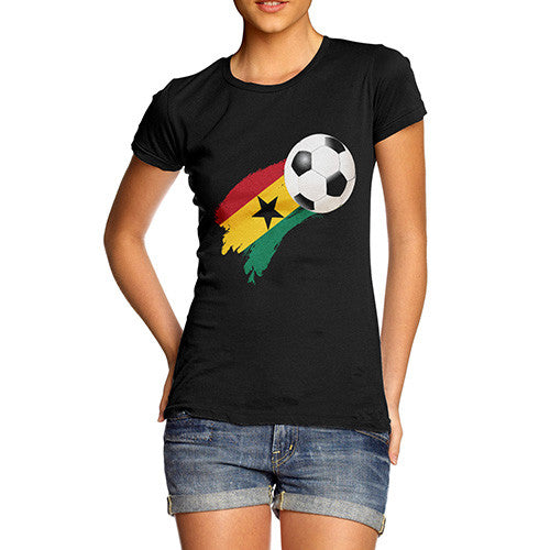 Ghana Football Flag Paint Splat Women's T-Shirt 