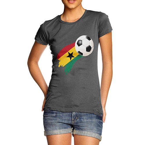 Ghana Football Flag Paint Splat Women's T-Shirt 