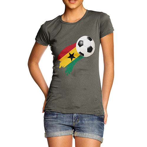 Ghana Football Flag Paint Splat Women's T-Shirt 