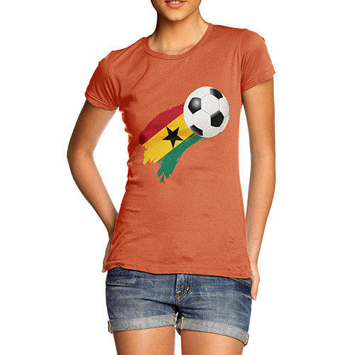 Ghana Football Flag Paint Splat Women's T-Shirt 